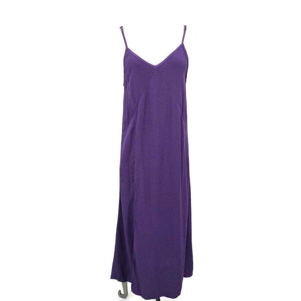 New Flynn Skye Maxi Slip Dress Womens XS Purple Rayon